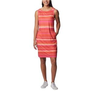Columbia Women's Chill River Dress Striped Pink and Orange Swim Summer Dress M
